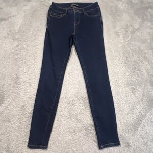 Miss Poured In Blue Jeans Skinny Dark Wash‎ 5 Pocket Stretch Women's 4 28x28